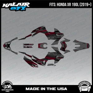 Kit de gráficos para Honda XR190L (2019+) Warrior - Borgoña - Imagen 1 de 4