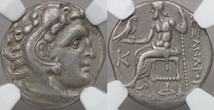 Alexander III the Great. Ancient Greek coin Drachm, posthumous. NGC ChF. A1325 - Picture 1 of 6