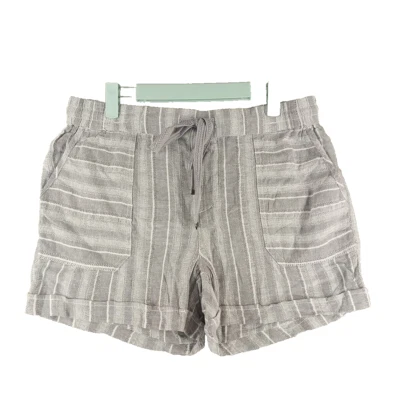 Nuevo con etiquetas $39 Pantalones Cortos Style & Co Verano Mezcla de Lino Talla MEDIANA Tiro Medio Gris Rayas Foto 1 de 4
