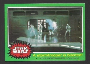 (CB3) A STORMTROOPER IS BLASTED #212 star wars 1977 topps trading cards GREEN - Picture 1 of 2