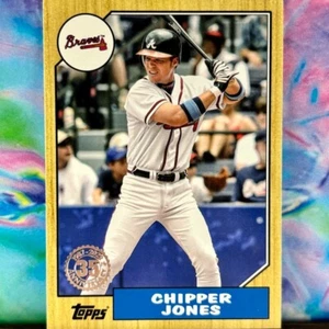 Chipper Jones Baseball Card  2022 Topps 1987 Topps #T8759  Atlanta Braves  HOF - Picture 1 of 7