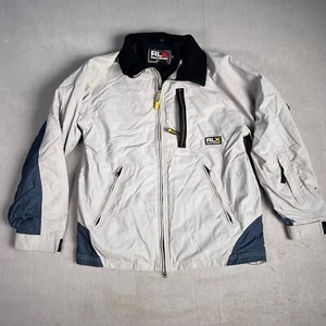 RLX Polo Sport Windbreaker Jacket Full Zip Lightweight Coat Gray Mens M - Picture 1 of 9