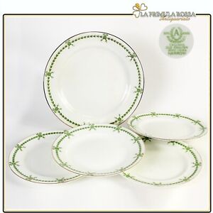 Set servizio di piatti antichi inglesi in porcellana inglese piatto piano verde