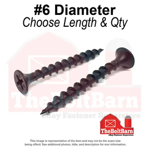 #6-18 Bugle Head Drywall Screws Piercing Point Phos & Oil (Pick Length & Qty) - Picture 1 of 6