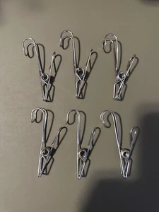 MUJI Stainless Steel Clip Hooks - Six Pieces - Picture 1 of 2