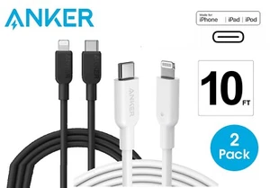10ft Anker USB-C to Lightning MFi Certified Charging Cables for iPhone 12 13 14 - Picture 1 of 5