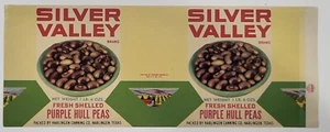 LABEL Harligen Texas Silver Valley Can Purple Hull Peas - Picture 1 of 1