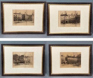 Set of Four Victorian Etchings Chelsea London William Walter Burgess 1844-1908 - Picture 1 of 21