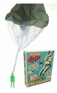 Schylling PARATROOPER 17" Tangle Free Parachute Retro Army men Military Toy NEW