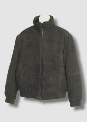 $1195 Chaqueta Abrigo Neiman Marcus Para Hombre Azul Gamuza Puffer Talla XXL Foto 1 de 2