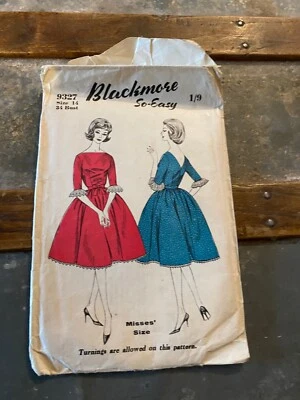 Blackmore Misses Dress Vintage Sewing Pattern Size 14 Bust 34" 9327 - Image 1 of 2