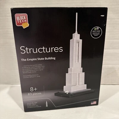 Block Tech Structures EMPIRE STATE BUILDING 83 Pc Architecture NEW - Image 1 of 4