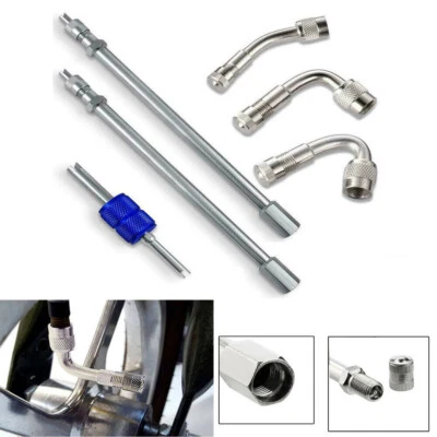 Extensores de extensión de vástago de válvula de neumático doble de 6" adaptadores para remolque de auto camión RV Foto 1 de 4