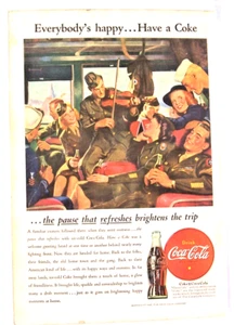 Coca Cola Coke National Geographic Vintage ad Everybody's happy have a Coke - Imagen 1 de 1
