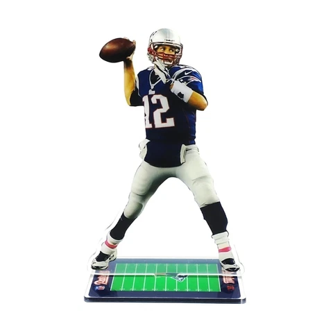Tom Brady Figure - #12 of New England Patriots Passsing Ball Figurine Ornament Cover