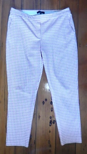 SABA designer stylish plaid stretch pants size 14 - Picture 1 of 3