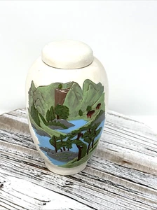 VTG Japanese Ceramic Ginger Jar Painted 70’s - Picture 1 of 10