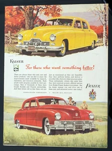 Vintage 1946 KAISER Special and FRAZER Automobile Car Ephemera 1940's Print Ad - Bild 1 von 3