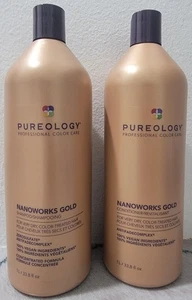 PUREOLOGY NANOWORKS GOLD SHAMPOO & CONDITIONER 33.8 OZ EA - NEW - Picture 1 of 1