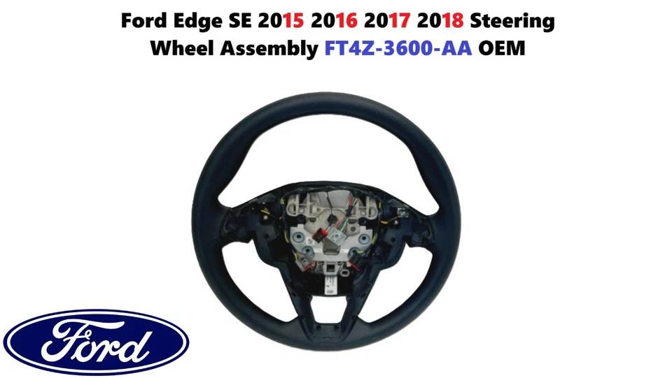 Conjunto de volante Ford Edge SE 2015 2016 2017 2018 FT4Z-3600-AA Foto 1 de 4