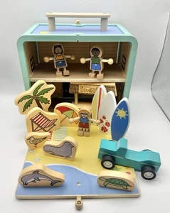 Jack Rabbit Creations Koffer Serie Surf Shack Holz Spielzeug zum Spielen - Bild 1 von 9