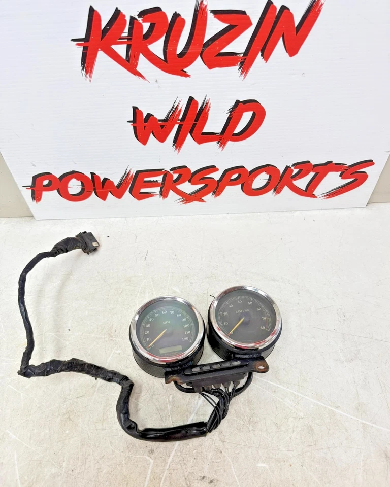 Harley Sportster R 2004 velocímetro velocímetro calibre doble tacómetro con cable Foto 1 de 4