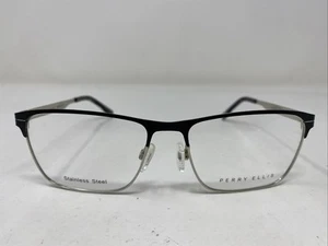 Marco de gafas Perry Ellis PE 408-2 55-16-140 negro/cromo borde completo y 733 - Imagen 1 de 8
