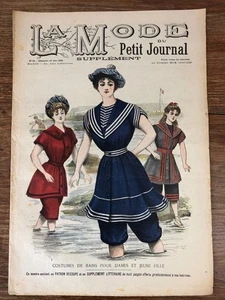 Revue LA MODE DU PETIT JOURNAL  1899 Nr 25 + Patron Pattern BLOUSE POUR BAINS - Picture 1 of 3