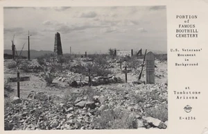 RPPC Tombstone AZ Boothill Cemetery US Verterans Monument Frashers Postkarte KP5 - Bild 1 von 2