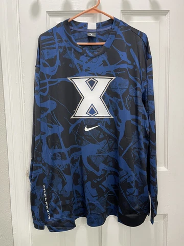 TEAM ISSUED Xavier Musketeers Basketball Warm Up Shirt Men’s Size Large NEW RARE Cover