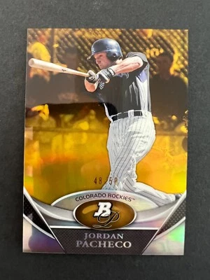 Bowman Platinum Prospects Gold 2011/50 #BPP93 Jordan Pacheco Foto 1 de 2