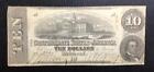 1863 $10 Us Confederate States of America! Fine! Old Us Paper Money Currency!