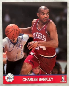 CHARLES BARKLEY AUTO AUTOGRAMM SIGNED 1991 HOOPS 8X10 FOTOKARTE 76ERS HOF JSA - Bild 1 von 3
