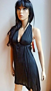 Atemberaubendes LaROK schwarzes Seide Göttinnenkleid neu mit Etikett $ 252 XS - Bild 1 von 10