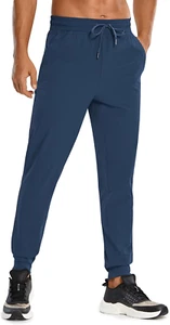 Athletic Joggers for Men Lightweight Water Resistant Outdoor Workout Pants with - Picture 1 of 12