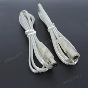 Cable de alimentación de CC transparente hembra macho 5,5x2,1 mm 12 V conector conector - Imagen 1 de 11