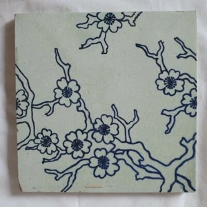 GORGEOUS ANTIQUE CRAVEN DUNNILL ASTHETIC PRUNUS TILE - Picture 1 of 4