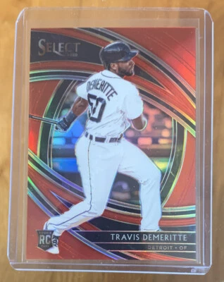 Travis Demeritte 2020 Panini Select Red Prizm Premier Rookie #74/199 Braves RC - Image 1 of 2