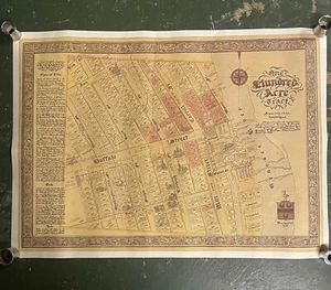 Early 1800s First Rochester, NY One Hundred Acre Tract Map Print Poster - NOS - Picture 1 of 3