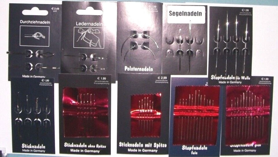 Handnadeln Nähnadeln Nadeln Nadel Stopfnadel Sticknadel Durchziehnadel Polster - Bild 1 von 1