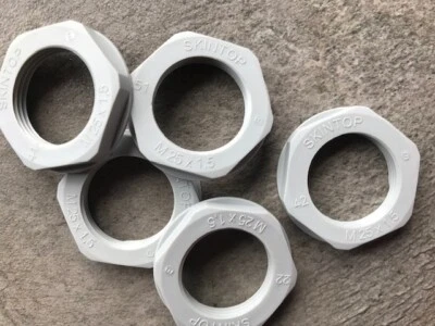 5x LAPP SKINTOP® GMP-GL-M25 x 1.5 Gegenmutter Polyamid Silber-Grau (RAL 7001)