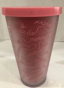 2018 Starbucks 16 oz. Cold Cup Becher PINK Holiday BAN.DO Limited Edition Selten - Bild 1 von 3