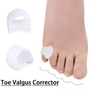 2x Toe Little Separator Silicone Corrector Gel Bunion Straightener Valgus F2Y2 - Picture 1 of 12