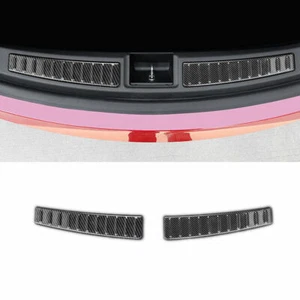 Carbon Fiber Inner Rear Bumper Protector Sill Plate For Tesla Model S 2012-2021 - Picture 1 of 6