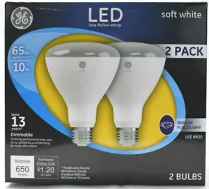 GE 65 Watt Soft White LED Indoor Floodlight, 2700 K, 2 Bulbs Each - Picture 1 of 3