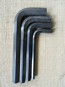 Set of FOUR Vintage Heavy Duty Draper No 4567 Hexagonal Allen Keys (Imperial) - Picture 1 of 11