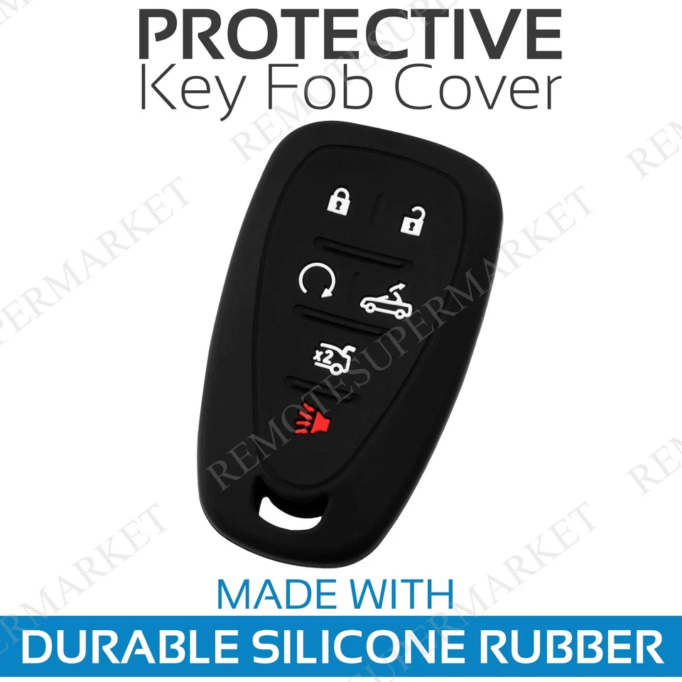 Key Fob Cover for 2016-2019 Chevrolet Camaro Remote Case Rubber Skin Jacket - Imagem 1 de 1