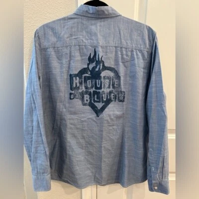 Женская рубашка House of Blues Where MUSIC Feeds your Soul, Chambray на пуговицах. XL - Изображение 1 из 4