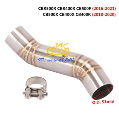 Slip for Honda CBR500R CBR400R CB500F Exhaust Middle Mid Pipe Link Connecting — 第 1/4 张图片