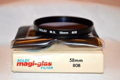Rolev MG 58 mm NEW 80B Screw In Filter with Pouch and Box (T-107) - Image 1 of 3
